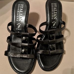 Italian Shoemakers Black Wedges